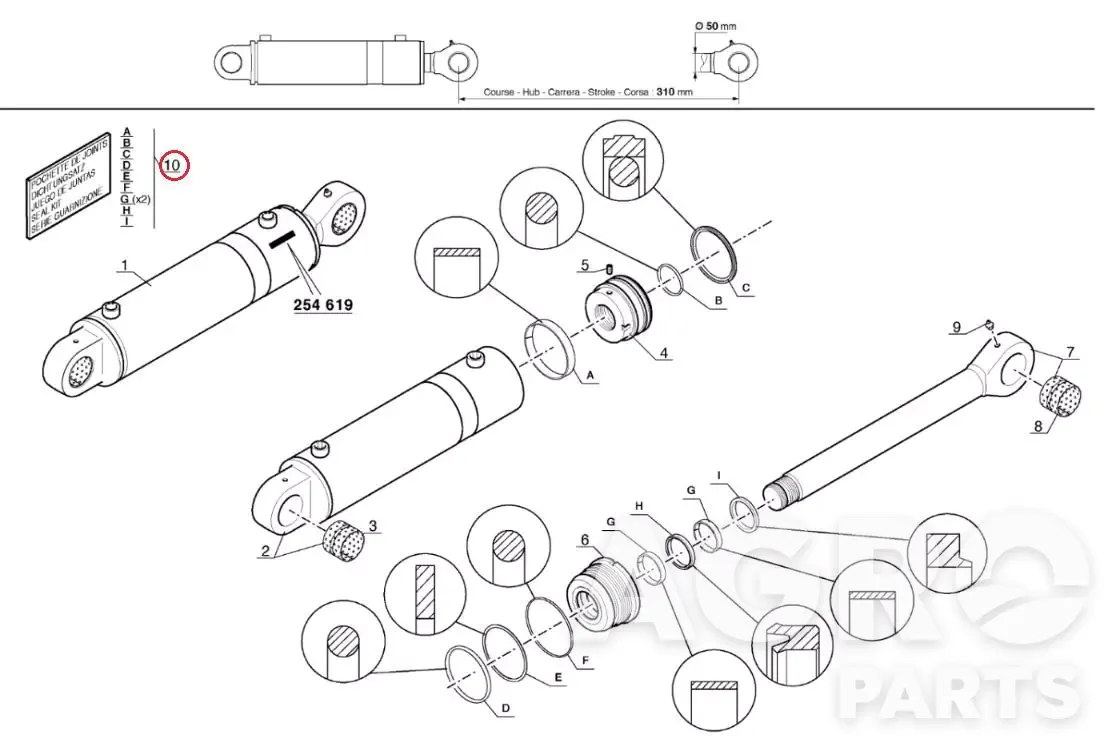 705901, Ремкомплект, Manitou